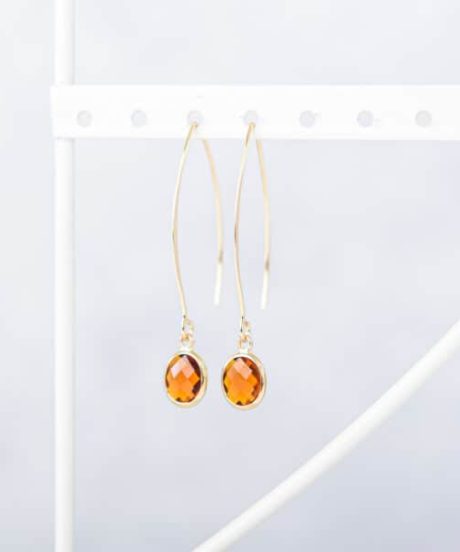 Capri oorbellen roestbruin