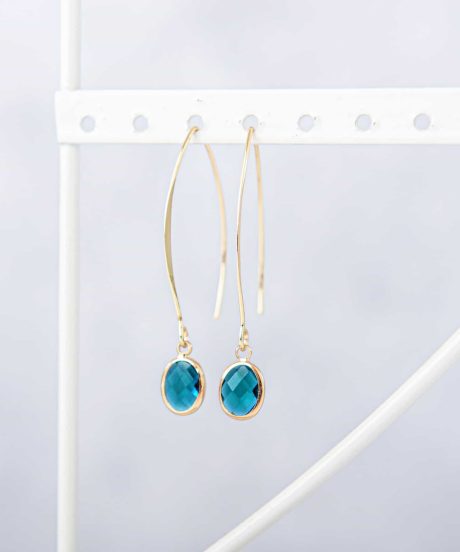 Capri oorbellen petrol